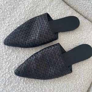 Freda Salvador black mule slide.